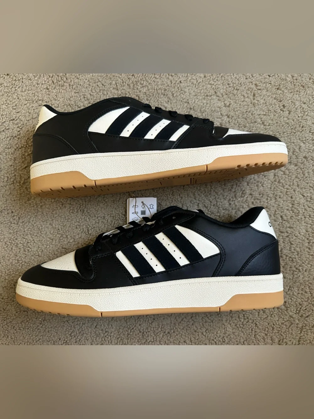 Adidas Break Start Core Black White Mens Athletic Sneaker